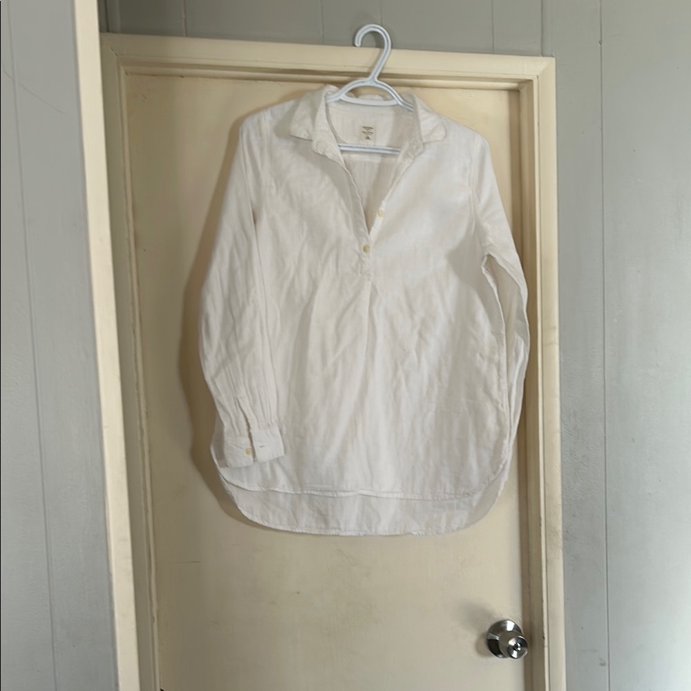 Elegant White Long Sleeve Women's Top